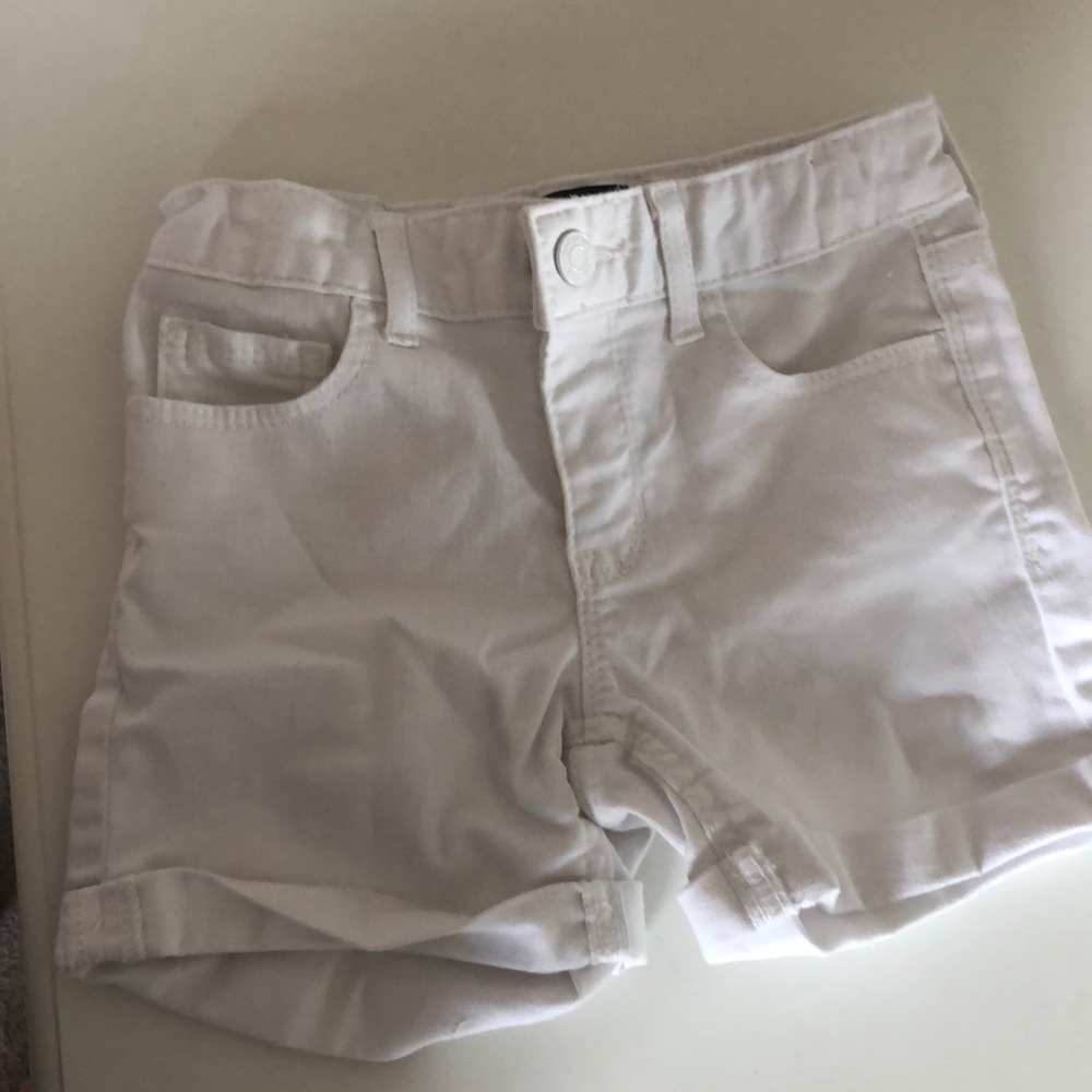 White denim shorts